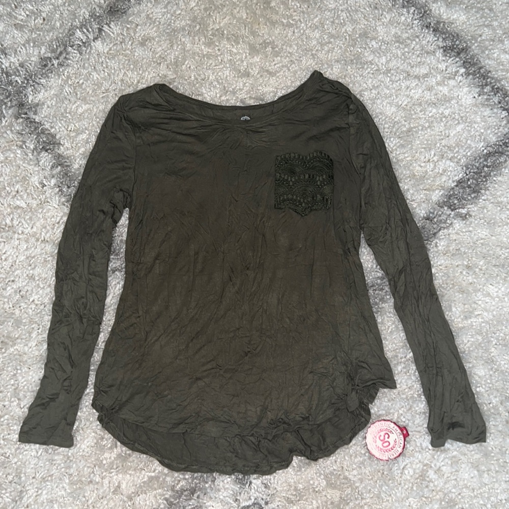 NWT So Long Sleeve Top Lace Pocket